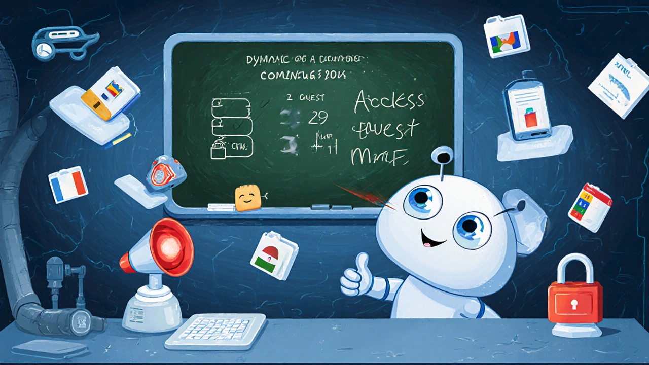 AI monitoring system alerting on unusual guest activity at 3 a.m. with security icons activating.