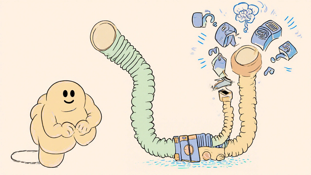 Stretchy accordion-like jitter buffer expanding and contracting to catch packets, while a stiff fixed buffer breaks under pressure.