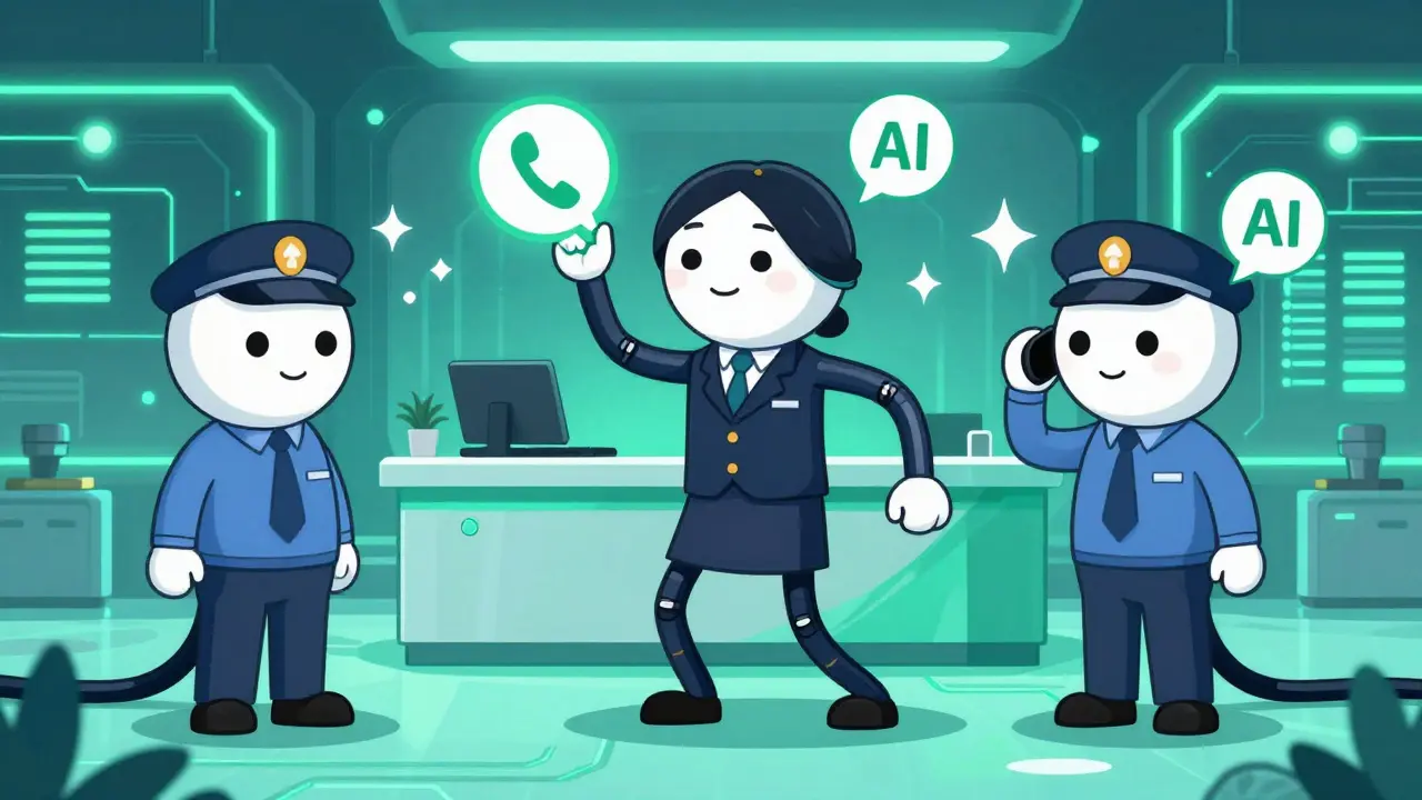 A switchboard transforming from a simple proxy to a complex B2BUA when a sales call triggers it, then reverting.