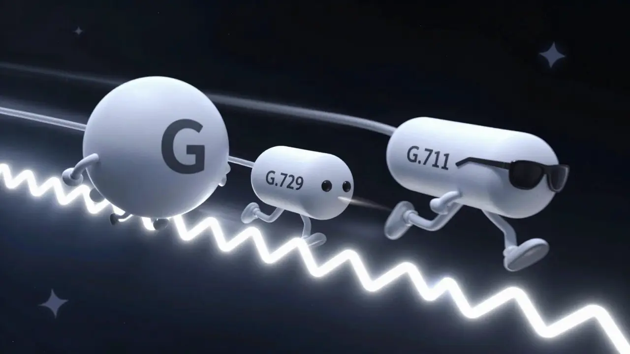 Anthropomorphic data packets racing along a fiber optic cable in rubber hose animation style.