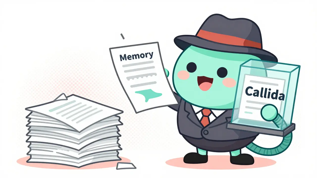 Character organizing memory and calldata efficiently