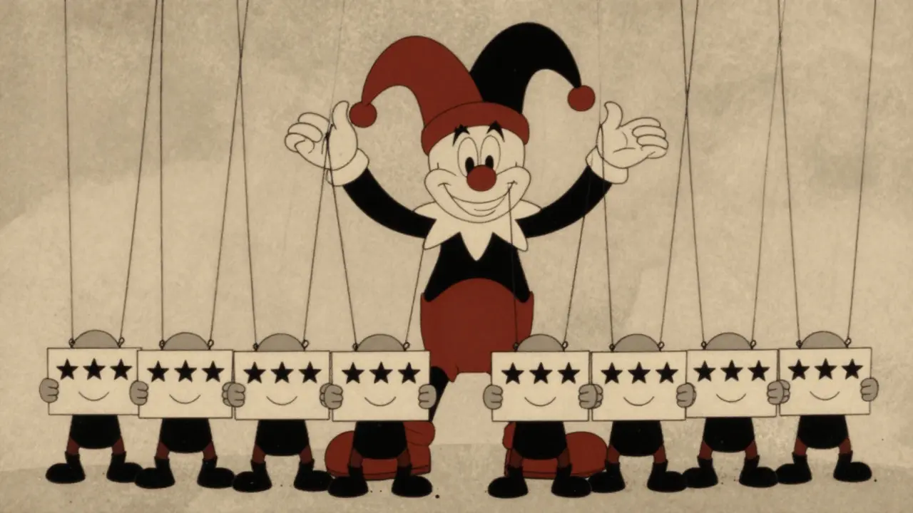 One puppeteer controlling multiple identical review puppets