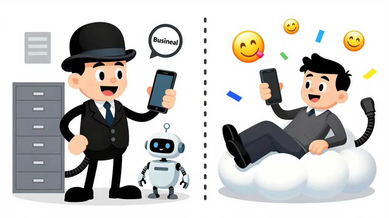 Split illustration comparing business and consumer VoIP users