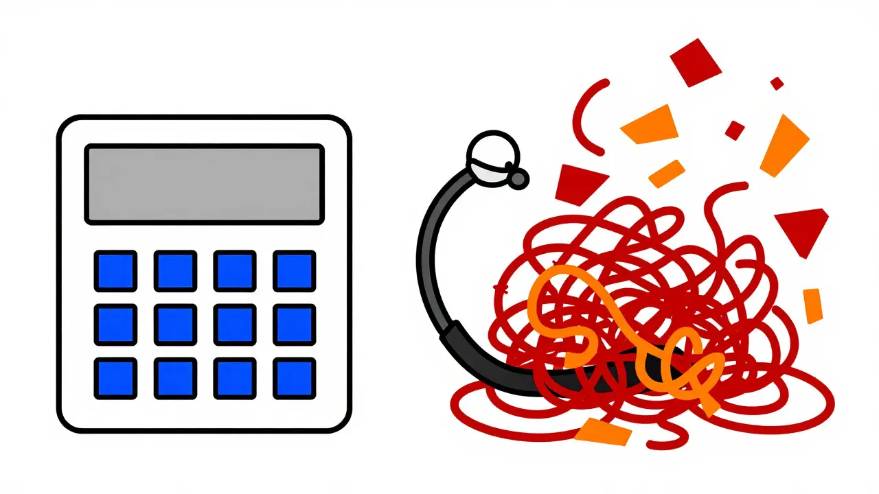 Illustration contrasting theoretical bandwidth calculation with messy real-world packet capture