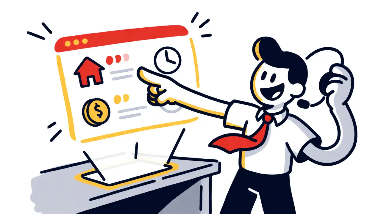 Cartoon agent viewing a popping-up customer data dashboard