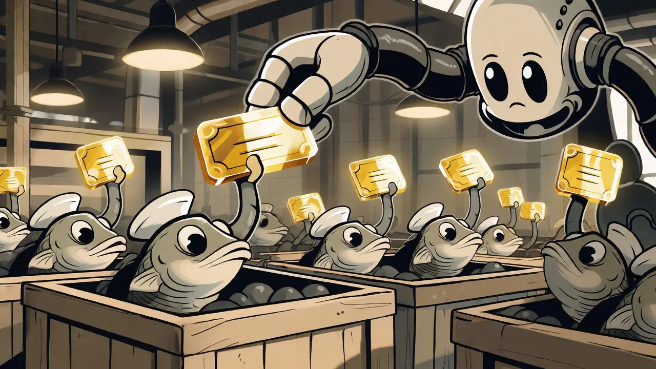 Fish receiving digital certificates in a factory